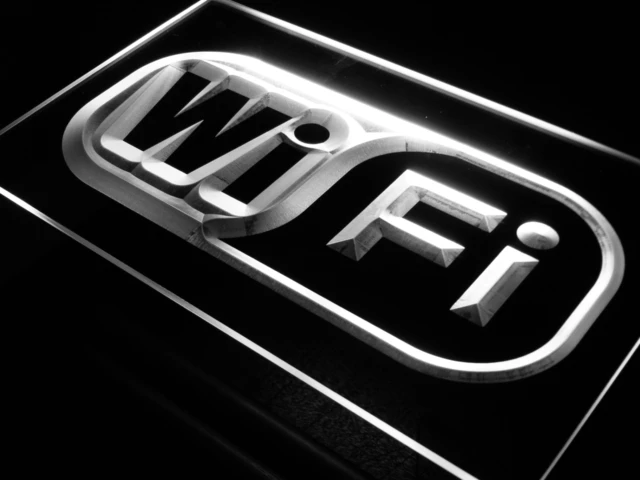 I373 Wi Fi логотип Бесплатный Интернет услуги свет знак включения/выключения 20+ цвета 5 размеров