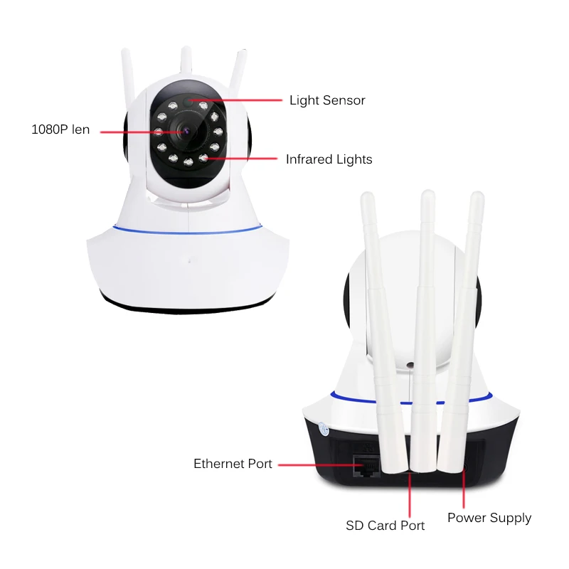 Wireless IP Security wifi Camera 1080P wi-fi Video Surveillance P2P mini CCTV Home Camara Onvif Baby Monitor Ipcamera LINTRATEK