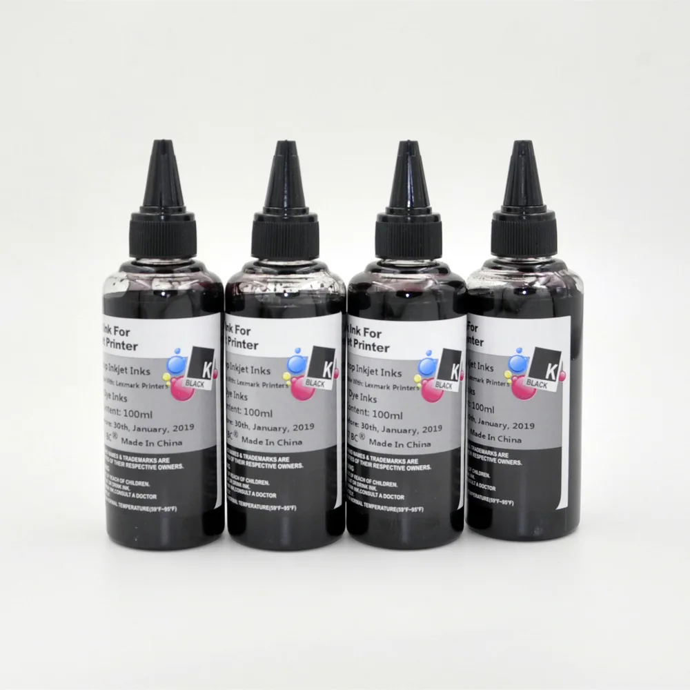 400ml Black Special Refill Dye Ink Kit for Lexmark Inkjet Printer CISS