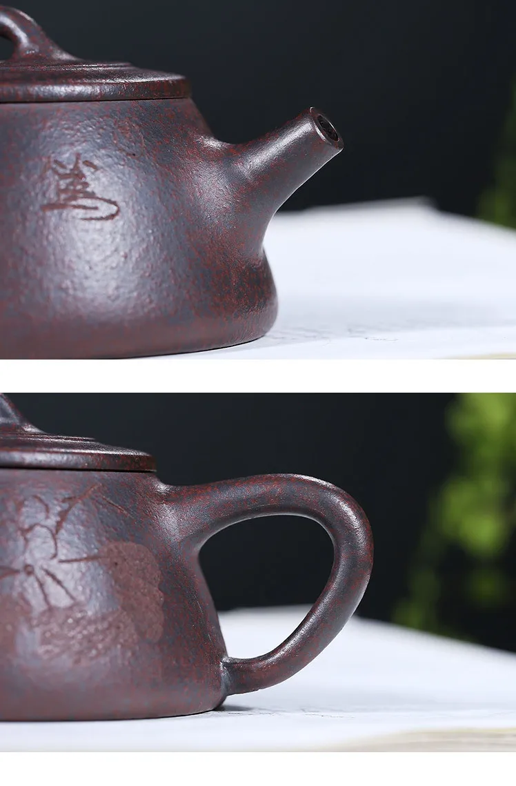 Керамический чайный горшок, полный ручной прозрачный Лотос, прозрачный цементный чайный кунг-фу, чайный набор для путешествий, подарок, настой чайника