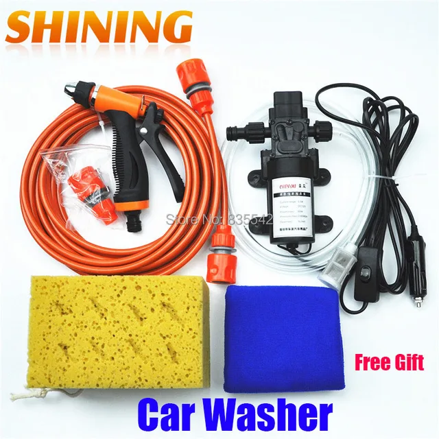 Free Shipping DC 12V Electric 60W High Pressure Portable Car Washer