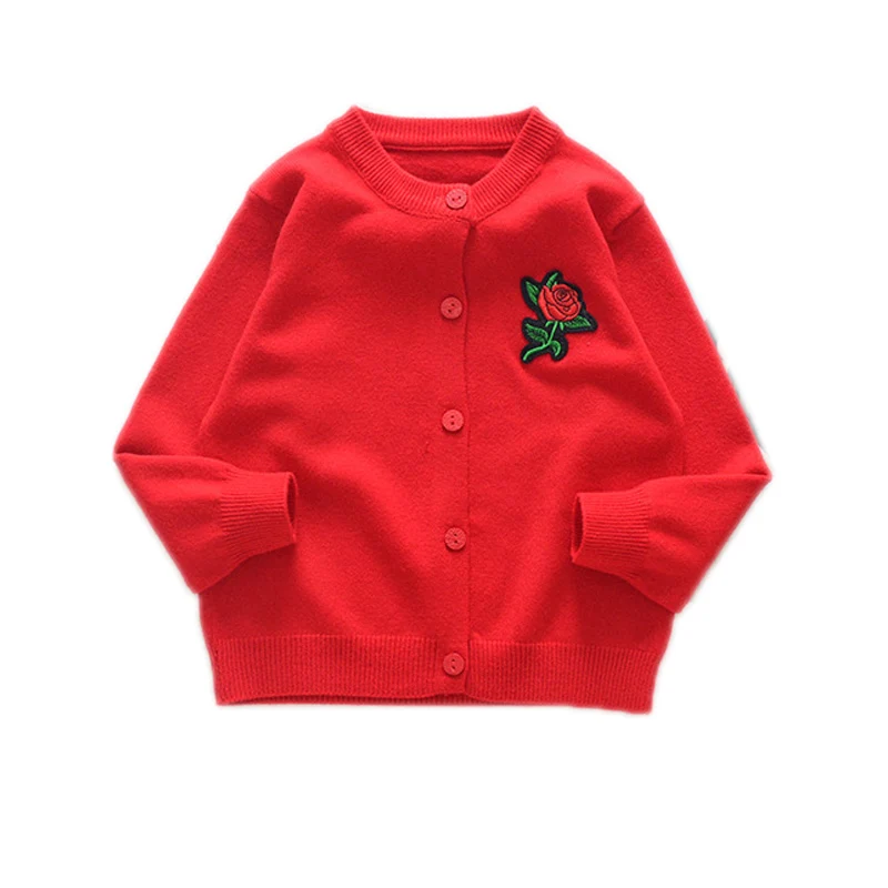 2018 Новый Зимний свитер для девочек с цветочной вышивкой детский пуловер для девочек детский вязаный свитер Детская верхняя одежда От 2 до 7