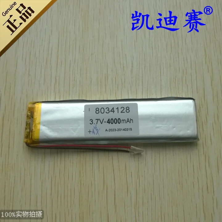

3.7v li po li-ion batteries lithium polymer battery 3 7 v lipo li ion rechargeable lithium-ion for tablet dvr 4000mA 8034128 LED