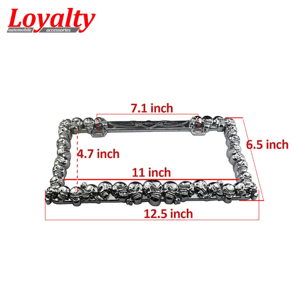JDM Dragon Scorpion Eagle Style License Plate Frame Tag Cover Holder - Loyalty 2pcs - For Truck Vehicles - USA/Canada - Car Accessories image 4