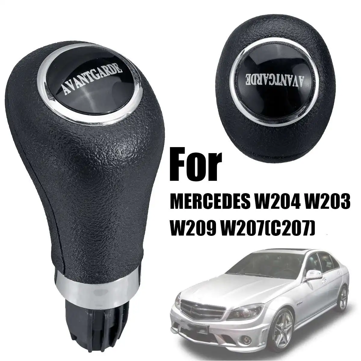 

NEW Automatic AT AVANTGARDE Gearshift knob Gear Shift Knob Leather Boot Gaitor Cover For MERCEDES W204 W203 W209 W207(C207)