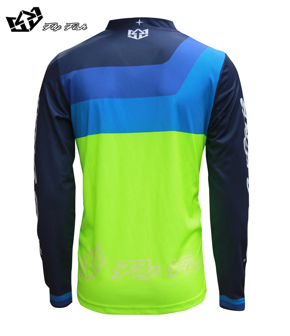 FLY FISH RACING GP Air Prisma MX внедорожный желтый/зеленый MTB Одежда для бега по бездорожью для мотокросса Джерси с длинным рукавом