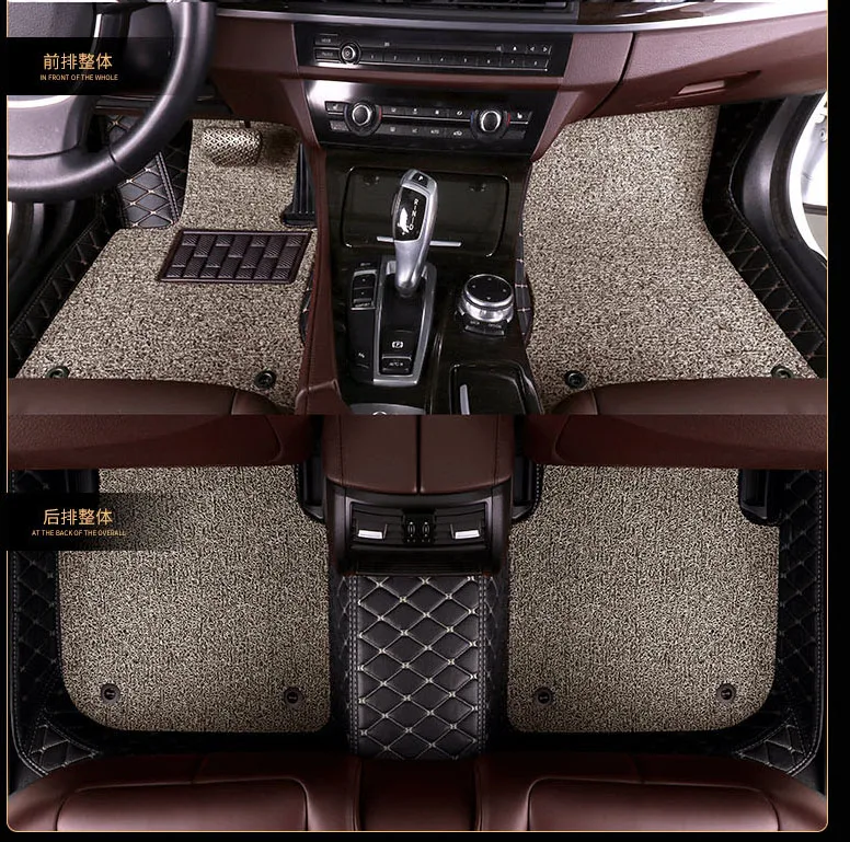 OLPAY коврики кожа коврик для Volvo C30 S40 S60 S60L S80 S80L V40 V50 V60 XC60 XC70 XC90 двойной Слои ног