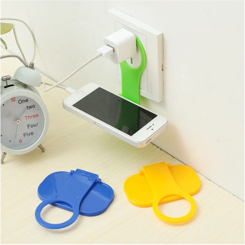 

Mobile Phone Wall Plug Socket for Charger Charging Rack Hang Holder Foldable Fashion Colorful for Cell Phone Charger