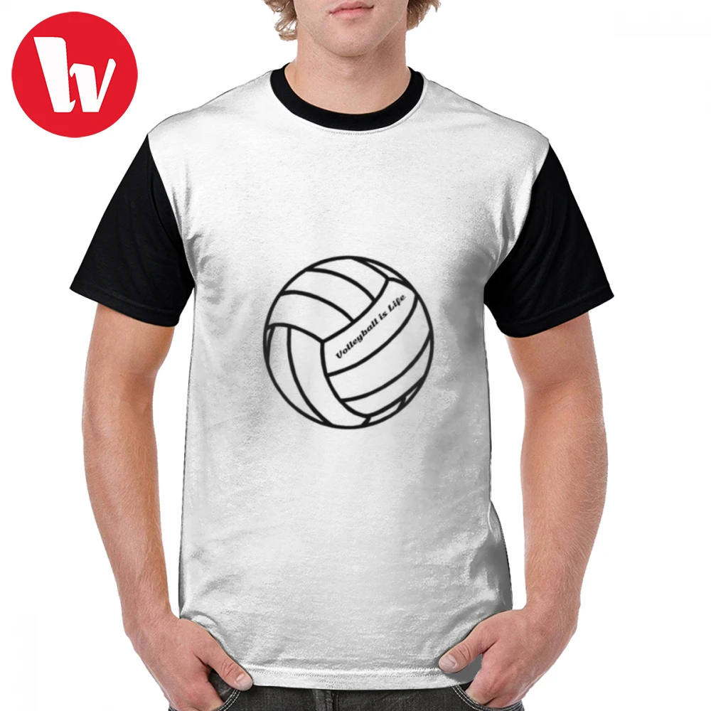 Volleyball T Shirt Volleyball Is Life T-Shirt Male Short Sleeves Graphic Tee Shirt Polyester Funny 5x Print Fashion Tshirt