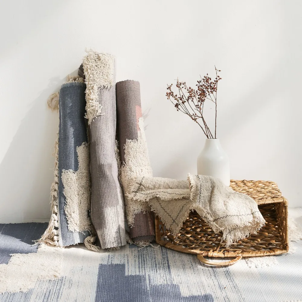 Kilim 100% хлопок ковер для гостиной геометрический индийский современный коврик в