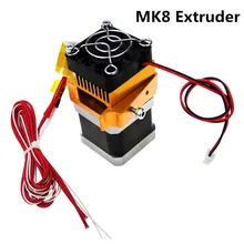 3D Головка Принтера MK8 Экструдер j-глава Hotend Насадка 0.4 мм Корма Входе Диаметр 1.75 Нити Дополнительные Сопла + 1 м кабеля двигателя