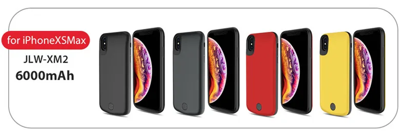 Высококачественный чехол для iPhone Xs Max, портативный чехол для внешнего зарядного аккумулятора, 6000 мА/ч, внешний аккумулятор, чехол для зарядного устройства