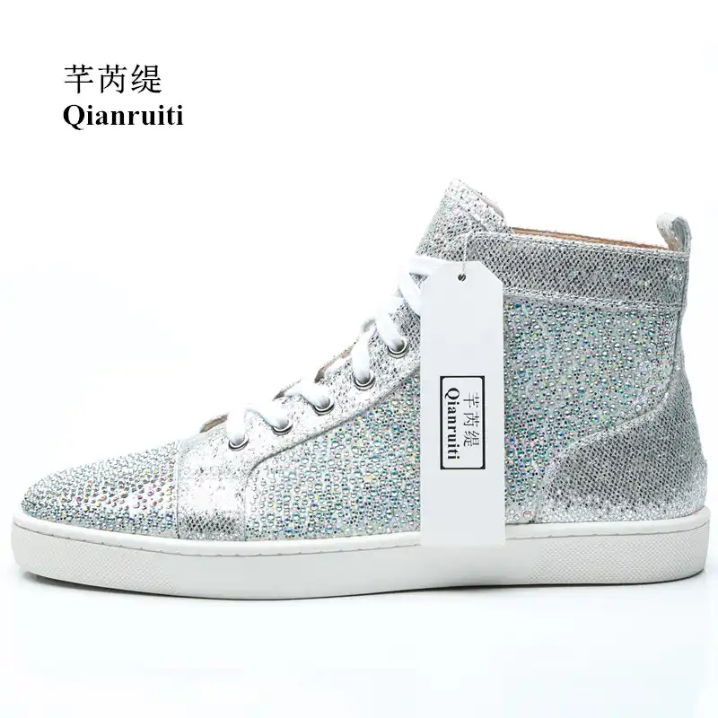shiny high top sneakers