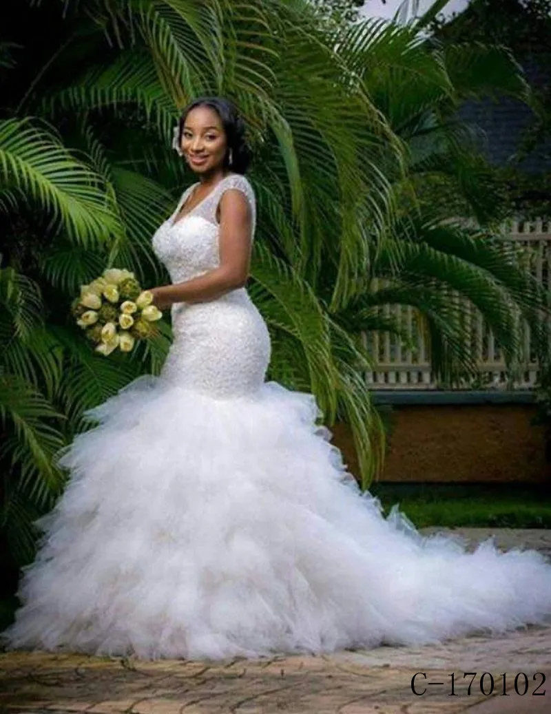 Long Tulle Bridal Gowns Robe 