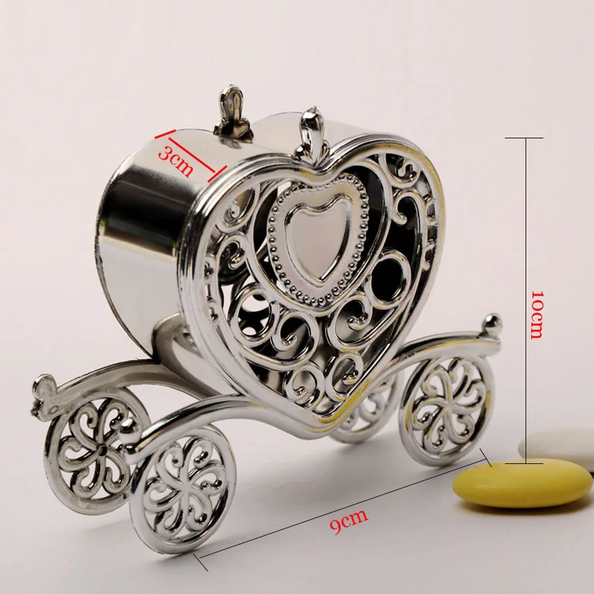 Qianxiaozhen 12 шт Любовь карета-тыква пластиковая коробка конфет на свадьбу коробки, свадебные сувениры и подарки для мероприятий и вечеринок