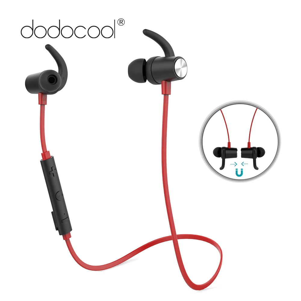 

dodocool Magnetic Bluetooth Earphone V4.1 Headset Wireless Earbuds Stereo Sport Earphones with HD Mic CVC 6.0 Noise Cancellation