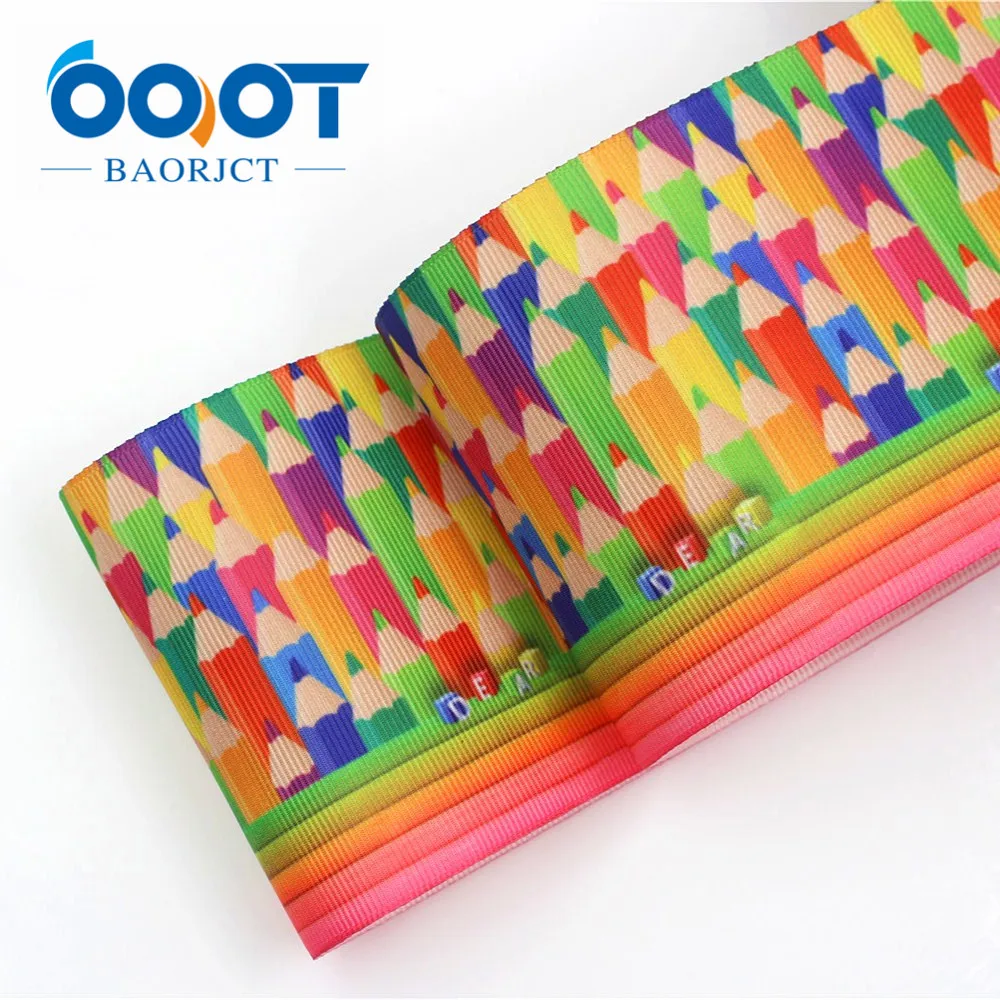 540 3 &quot(75 мм) Grosgrain лента школьная печатная 10y DIY аксессуары для головы подарочная
