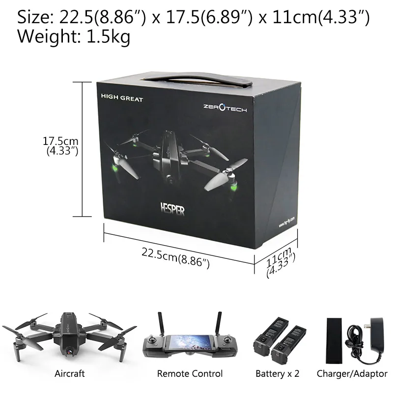 ZEROTECH de gran HESPER Selfie 4 K Cámara GPS Drone FPV HD 1080 P Cámara Drones RC Quadcopter helicóptero Quadcopter RC helicóptero y APP helicóptero de Control ZEROTECH de gran HESPER Selfie 4 K Cámara GPS Drone FPV HD 1080 P Cámara Drones RC Quadcopter helicóptero Quadcopter RC helicóptero y APP helicóptero de Control