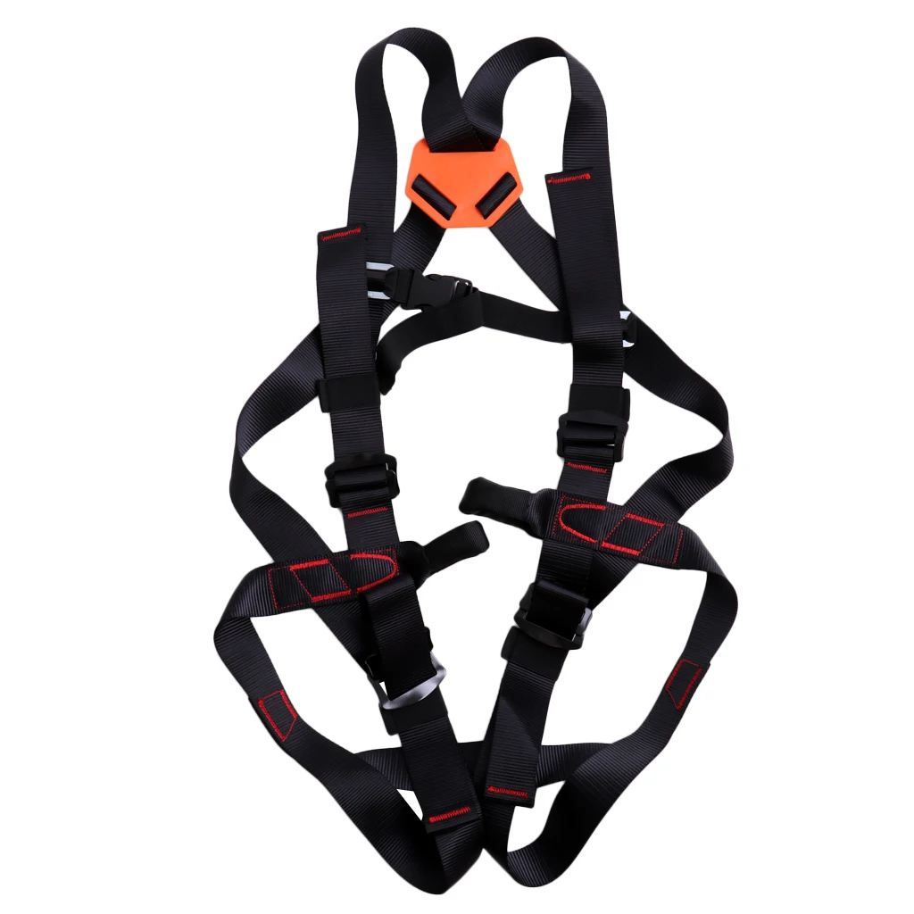 MagiDeal Adjustable Body Safety Waist Harness Climbing Belt Fall Protection Full Body Rock Climbing Harness Body Seat Belt