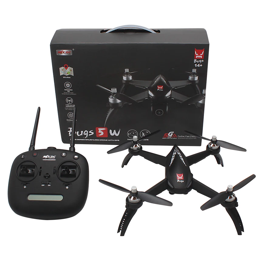 MJX Bugs 5 Вт gps Радиоуправляемый Дрон с Wi Fi FPV 1080 P HD камера автоматического возврата
