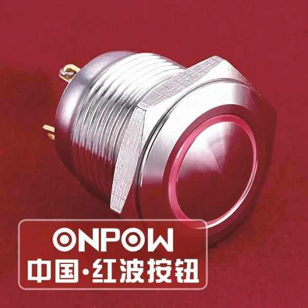 ONPOW 16 мм купольный привод Мгновенный кольцевой выключатель с подсветкой Ангел глаз светодиодный из нержавеющей стали кнопочный переключатель(GQ16B-10E/J/S) CE, ROHS