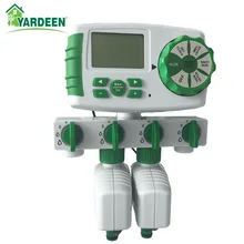 Garden Automatic 4-Zone Irrigation Watering Timer System Garden Water Timer Including 2 Solenoid Valve