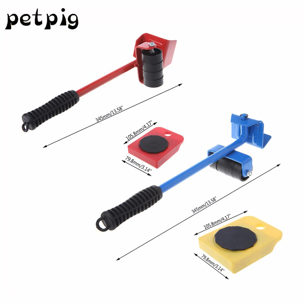 Petpig 5 шт. мебельный инструмент для перемещения вещей переноски тяжелых предметов прочный бытовой подъемный инструмент домкрат
