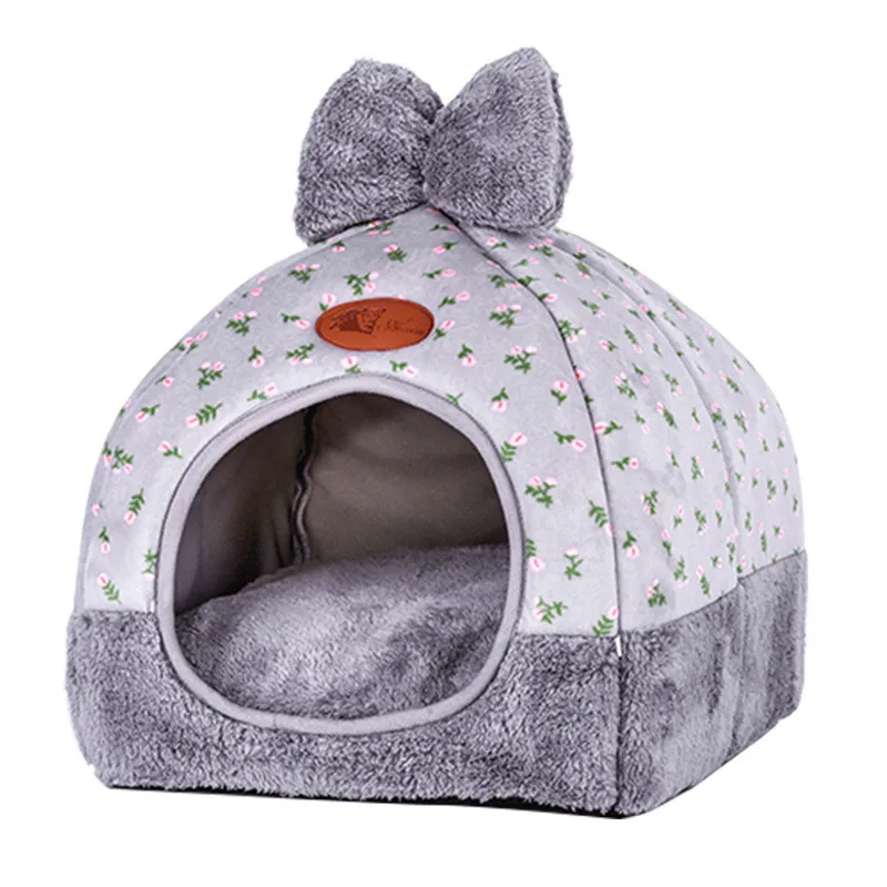 

Cats Bed House Tent For Pet Small Medium Dogs Warm Nest Mat Cat Sleeping Bags Shelf Cave Bench Kedi Evi Puppy Kitten Cotton Sofa