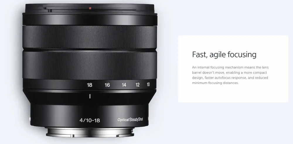 カメラ レンズ(単焦点) Sony E 10-18mm F4 Ed Oss Lens Sel1018 For Sony A5000 A5100 A6300 
