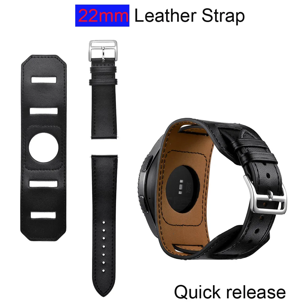 22 мм кожаный браслет Huami Amazfit Pace Stratos 2 ремешок для huawei Watch GT Honor Magic Dream samsung gear S3