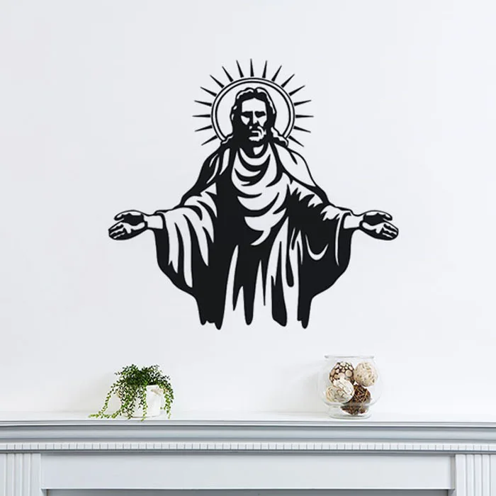 Vinyl Wall Sticker Jesus Christ Art Wall Mural Removable Home Living