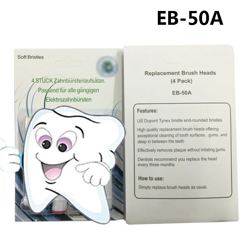 

8PCS=2PACKS EB-50A / EB50 / EB50A Electirc Toothbrush Heads Replacement for Oral B Cross Action Brush Hot