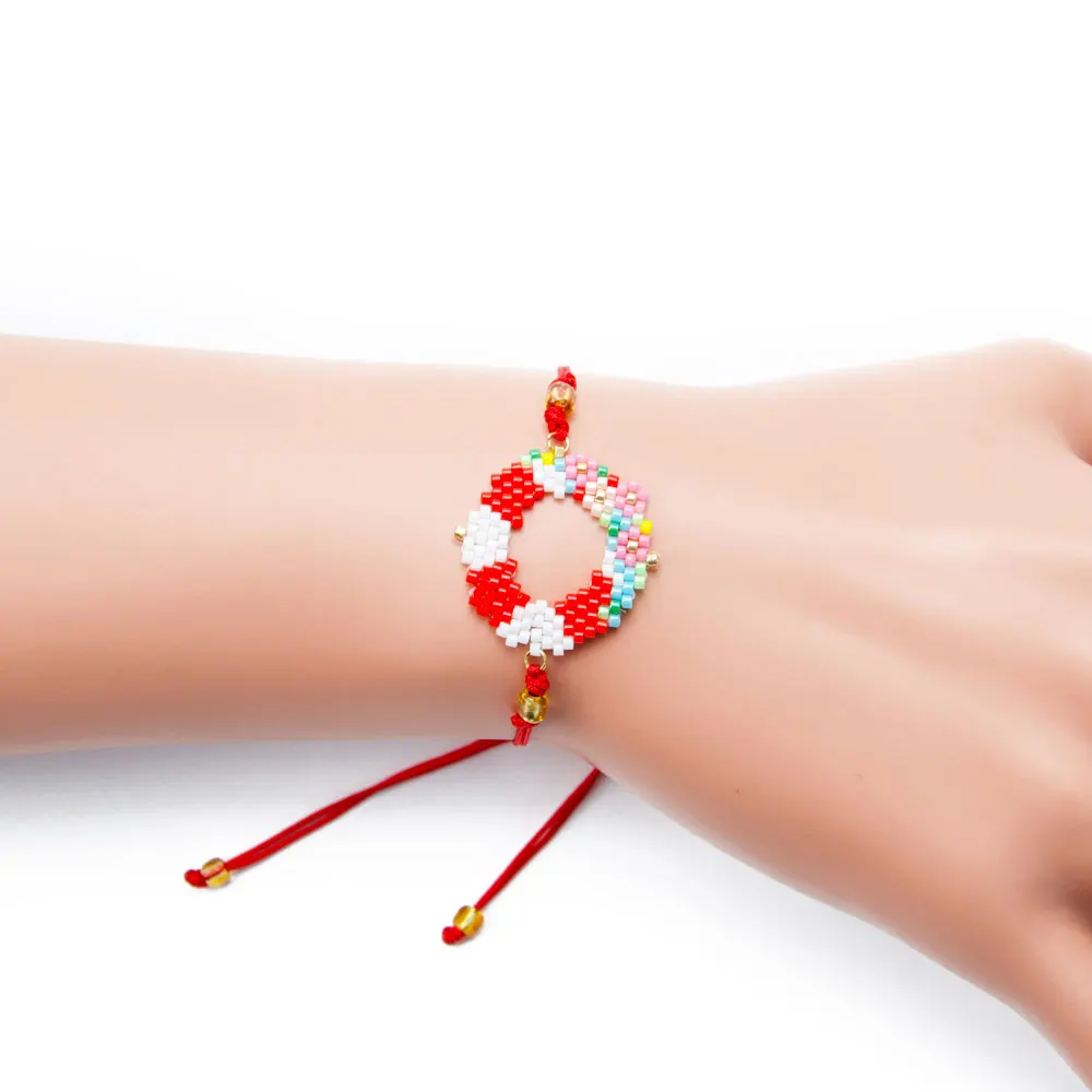 

Shinus 10pcs/lot MIYUKI Bracelet Colorful Boho Bracelets For Women Bileklik Lucky Red Rope Jewelry Delica Beads Gift Wholesale