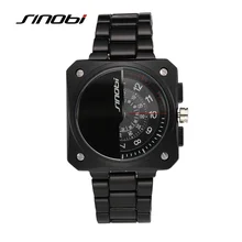 SINOBI Mens casual Relojes Dos Giradiscos Cuadrado Macho de Negocios reloj de Cuarzo Caballeros De Tungsteno Militar Reloj hombre reloj horas