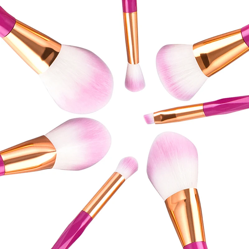 7/10pcs Unicorn diamond Makeup Brushes Set Powder Eyeshadow Brush Facial Foundation Cosmetic Makeup Brush Kit