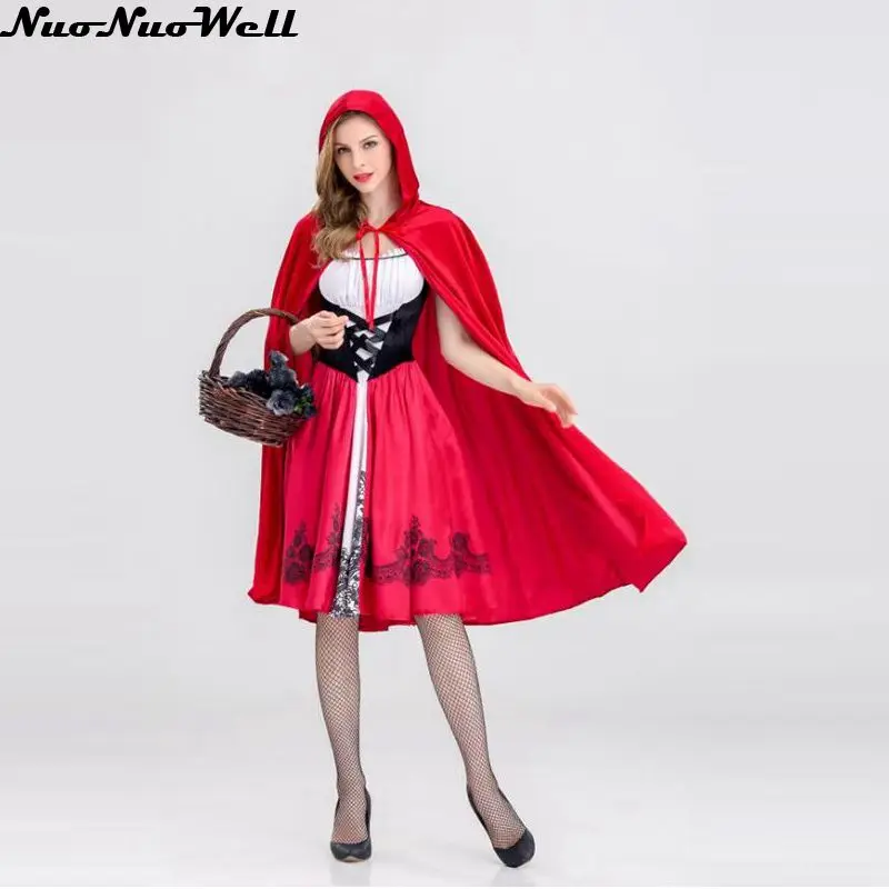 Hot Sexy Dress Size S M L XL Costume Adult Little Red Riding Hood Costume Halloween