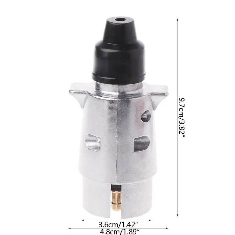 Горячее предложение 1 шт. прочный 7 пин из алюминиевого сплава штекер прицеп грузовик для буксировки электрика DC 12V Разъем EU вилка для автомобиля грузовика