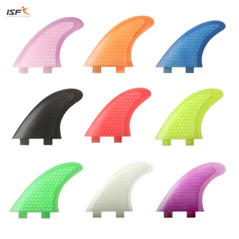 

Insurfin Surfboard Fins (FCS G5 M5 Style) Medium Thruster Fin Set (3) FCS Thrusters Compatible Red Honeycomb Fiberglass Fin