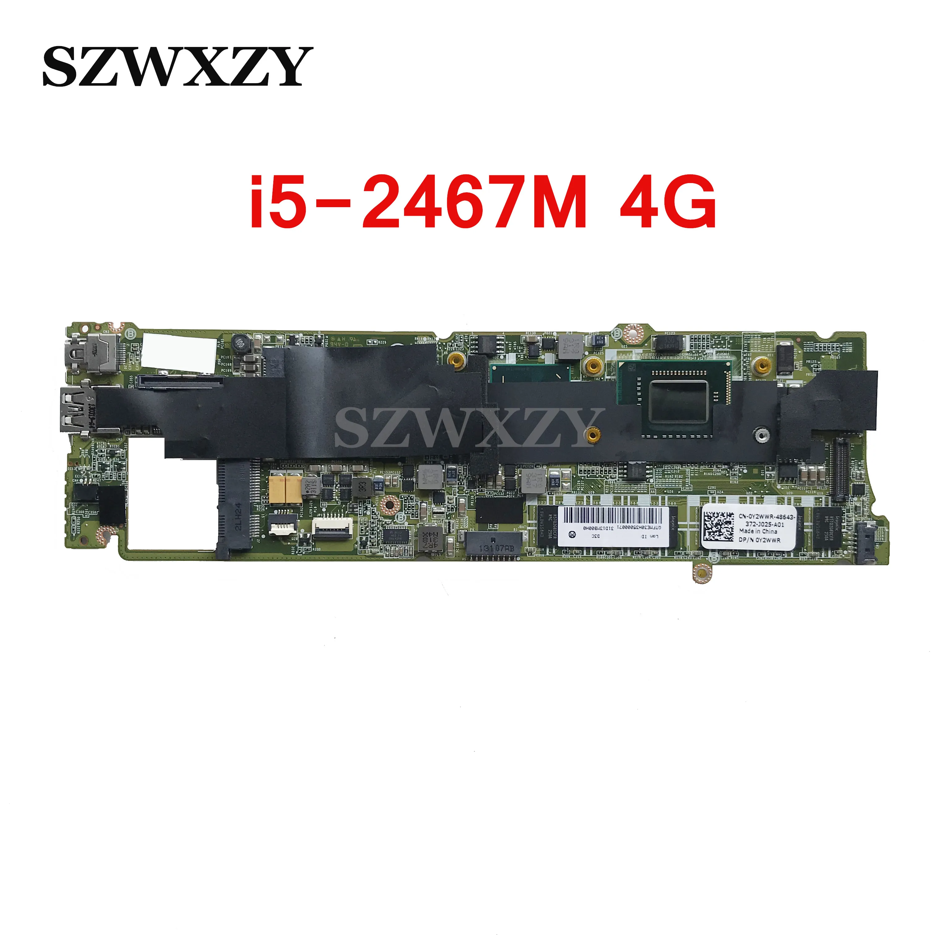 

For Dell XPS 13 L321X Laptop Motherboard CN-0Y2WWR Y2WWR DA0D13MBCD1 PWB 4F9VJ I5-2467M 4G