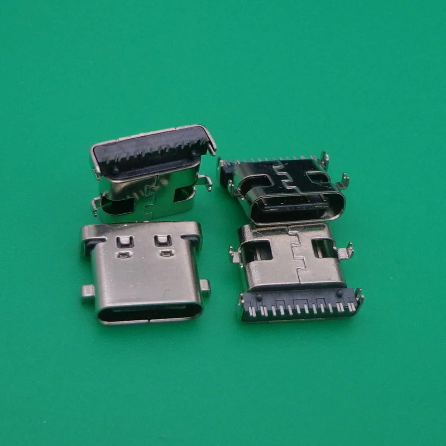 

1-50pc 16pin SMT Sunk-in-board USB 3.1 Type-c Female Micro usb Connector charing port Socket power plug Replacement repair parts