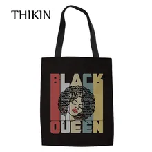 THIKIN африканская американская черная холщовая женская сумка через плечо Сумка розовая Verras Pop Shopper Сумки многоразовая сумка для покупок