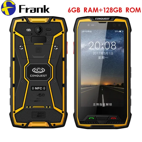 Original Conquest S11 Shockproof Smartphone IP68 Waterproof Phone 6GB 128GB 7000mAh PTT NFC Fringerprint OTG Rugged Phone