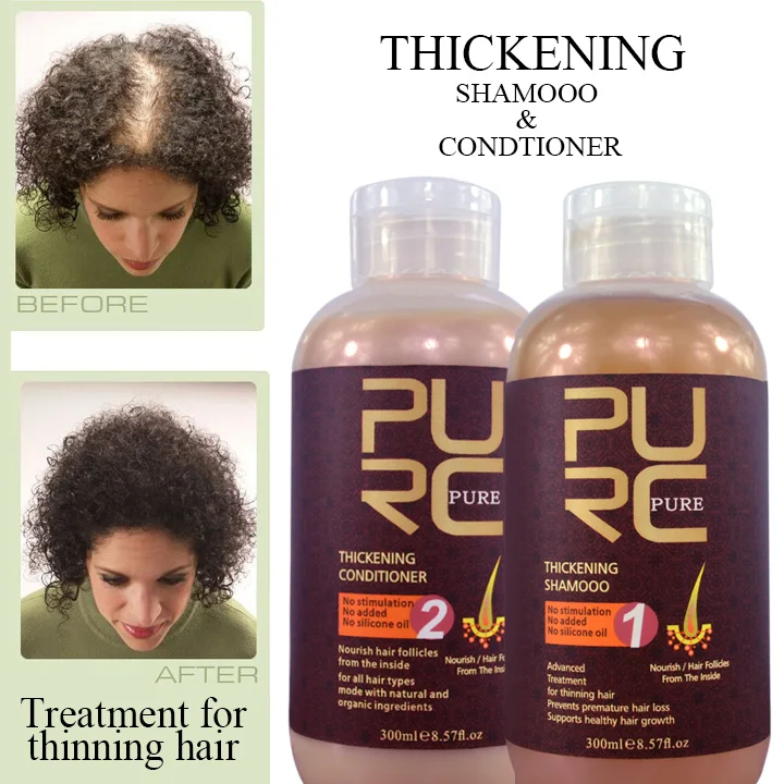 PURC Hair shampoo and conditioner for hair growth prevent hair loss and 2pcs Growth Essence Oil and 1pcs Hair Growth Spray