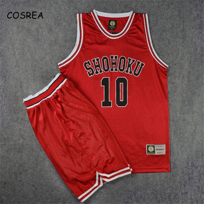 Аниме Slamdunk команда униформа косплей костюмы Shohoku Sakuragi Баскетбол Джерси Топы