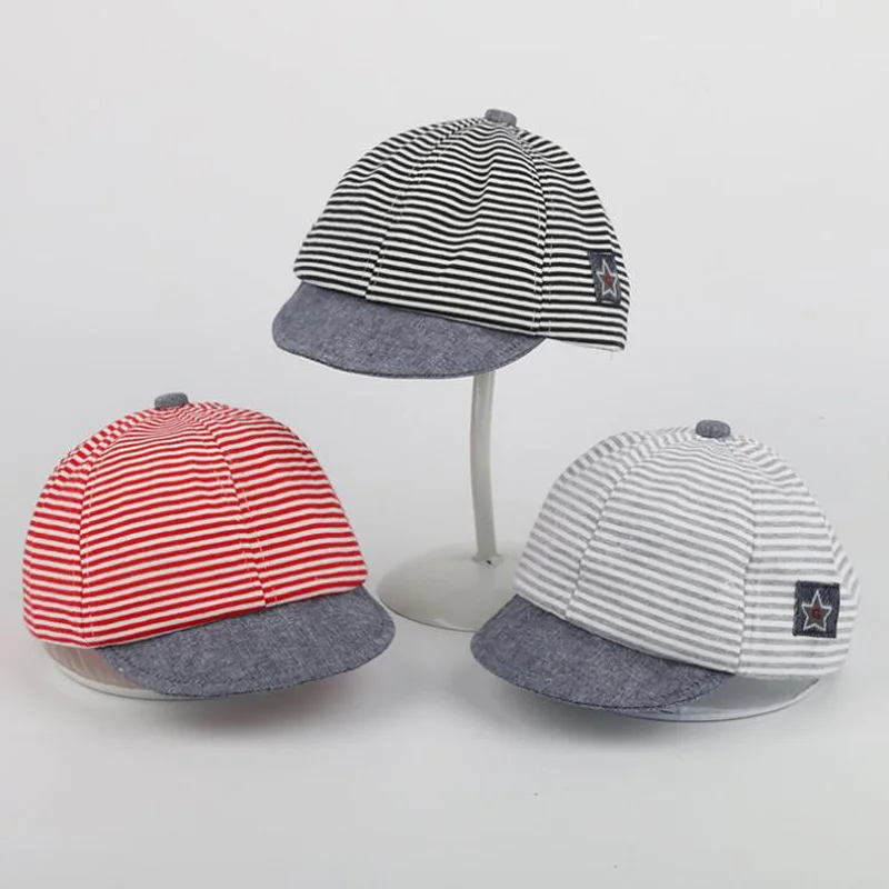

New fashion five-pointed star striped hat boy and girl baby cap