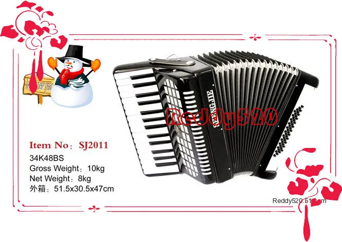 St . sj2011 34k key 48 bass keyboard accordion black - Цена: 