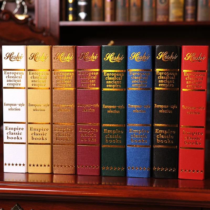 10 قطعة كتاب الإمبراطورية الأوروبية التصوير الدراسة جديد كاذبة خزانة الدعائم محاكاة مربع الديكور كتاب