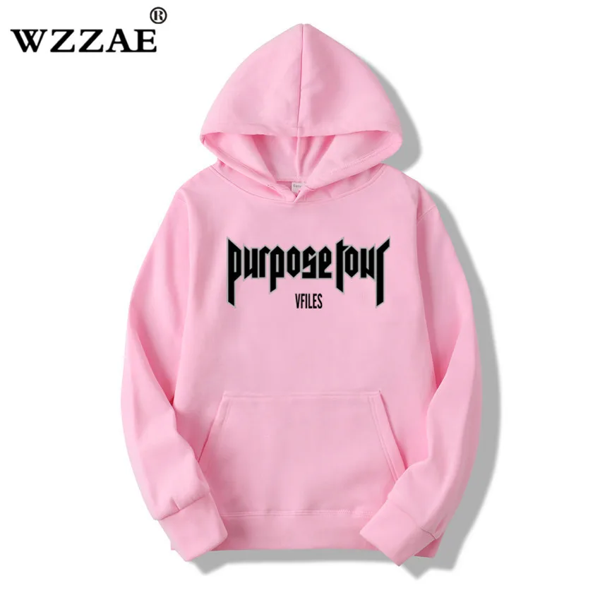 2018 New Design Tour Print Hoodies Men Justin Bieber Hip Hop Mens Hoodies And Fleece Sweatshirts Street Wear Style Tracksuit 3XL