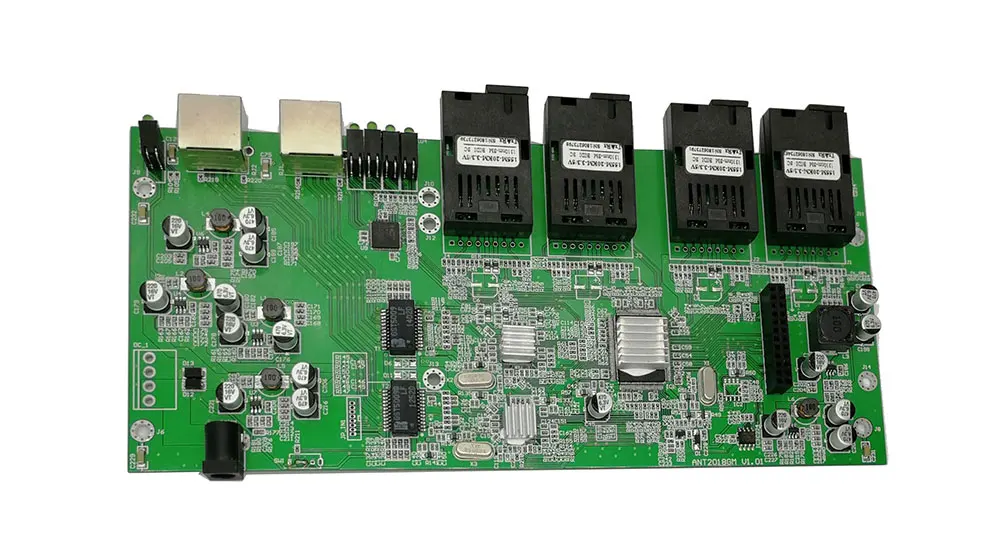 Гигабитный коммутатор Ethernet оптоволоконный оптический коммутатор промышленного класса 4*155 м волоконный порт 2* RJ45 печатная плата 10/100/1000 м
