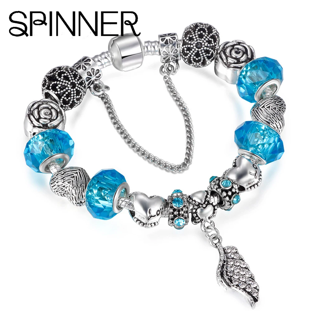 

Tropical Coconut Trees European DIY Handmade Beads Lovely Charms fits Charms Bracelets for Women with Green Crystal Butterfly